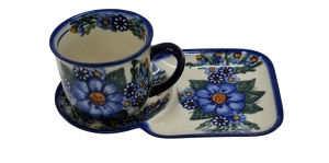 Cup with tray.  Breakfast set. (A59 D7)   