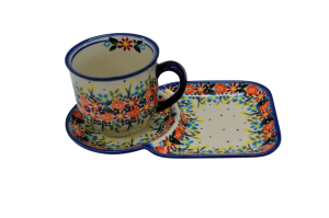 Cup with tray.  Breakfast set. (A59 D55)