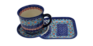Cup with tray.  Breakfast set. (A59 D3)