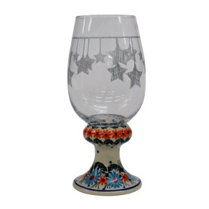 Glass STAR silver garland (A481 D91)