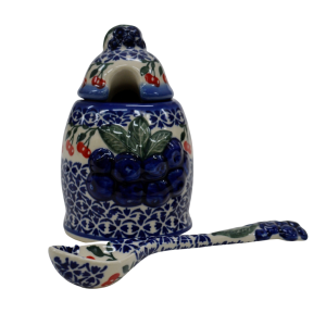 Container with a spoon BLUEBERRIES (A3 D29)