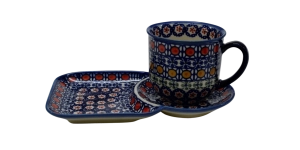 Cup with tray.  Breakfast set. (A59 D1)