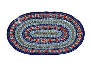 Oval platter with relief (A262 D30)        