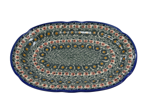 Oval platter with relief (A262 D48)         