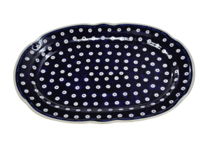 Oval platter with relief (A262 D22)         