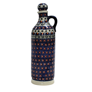 Butelka ceramiczna z korkiem duża 0,8l (A67 D21)  