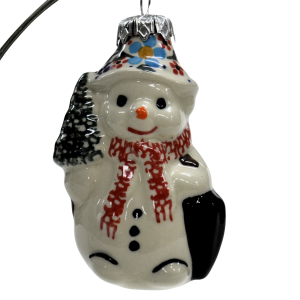 Ceramic Christmas ornament SNOWMAN  (A488 D559)   