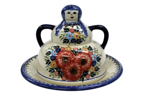 Pokrywa ceramiczna z talerzem BABA SEROWA (A178 D60)