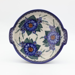 Półmisek ceramiczny okrągły z uszami (A525 D74)