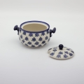 Triple serving tray A365 D56 – hand-painted Bolesławiec pottery, perfect for serving snacks, cheeses, and appetizers.
