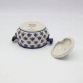 Triple serving tray A365 D56 – hand-painted Bolesławiec pottery, perfect for serving snacks, cheeses, and appetizers.