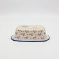 Ceramic bread baking dish with handles II A181 D141 – hand-painted Bolesławiec pottery, ideal for baking bread, durable and decorative.