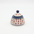 Sugar bowl with lid BELL A78 D139 – hand-painted Bolesławiec pottery in a traditional pattern, elegant and practical for serving sugar.
