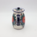 Tall teapot ANDY A291 D28 – hand-painted Bolesławiec pottery in a traditional pattern, elegant and functional for brewing tea.