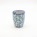 Mug BEL A38 D134 – hand-painted Bolesławiec pottery in a traditional pattern, practical and decorative for everyday use.