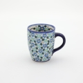 Mug BEL A38 D134 – hand-painted Bolesławiec pottery in a traditional pattern, practical and decorative for everyday use.