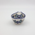 Ceramic colander / strainer A506 D7 – hand-painted Bolesławiec pottery, practical and decorative for draining pasta, vegetables, and fruits.