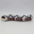 Unique hand-painted Bolesławiec candle holder A750, perfect for home decoration.