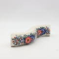 Decorative Bolesławiec candle holder A750 D12, ideal for living room or dining area.