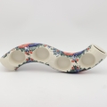 Decorative Bolesławiec candle holder A750 D12, ideal for living room or dining area.