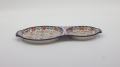 Hand-painted ceramic breakfast tray from Bolesławiec pottery.