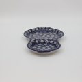 Hand-painted ceramic breakfast tray from Bolesławiec pottery.
