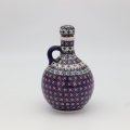 Hand-painted Bolesławiec ceramic round bottle – carafe.