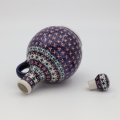 Hand-painted Bolesławiec ceramic round bottle – carafe.