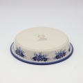 Round ceramic baking dish from Boleslawiec, authentic Polish pottery, hand painted stoneware cookware, handmade artisan ceramic dish for oven, microwave and dishwasher.