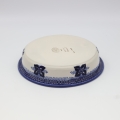 Round ceramic baking dish from Boleslawiec, authentic Polish pottery, hand painted stoneware cookware, handmade artisan ceramic dish for oven, microwave and dishwasher.