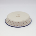 Round ceramic baking dish from Boleslawiec, authentic Polish pottery, hand painted stoneware cookware, handmade artisan ceramic dish for oven, microwave and dishwasher.