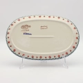 Owalny półmisek ceramiczny Bolesławiec 33 cm – tradycyjna polska ceramika.