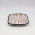 Półmisek prostokątny ceramiczny Bolesławiec – trwała kamionka użytkowa.