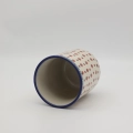 Hand-painted large kitchen utensil holder made from traditional Bolesławiec pottery. Perfect for storing spoons, spatulas, and kitchen accessories.