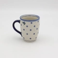 Hand-painted BEL mug made from traditional Bolesławiec pottery. A stylish mug perfect for coffee, tea, and everyday use.