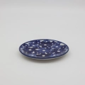 Hand-painted small dessert plate 16 cm made from traditional Bolesławiec pottery. Perfect for serving cakes, desserts, and snacks.