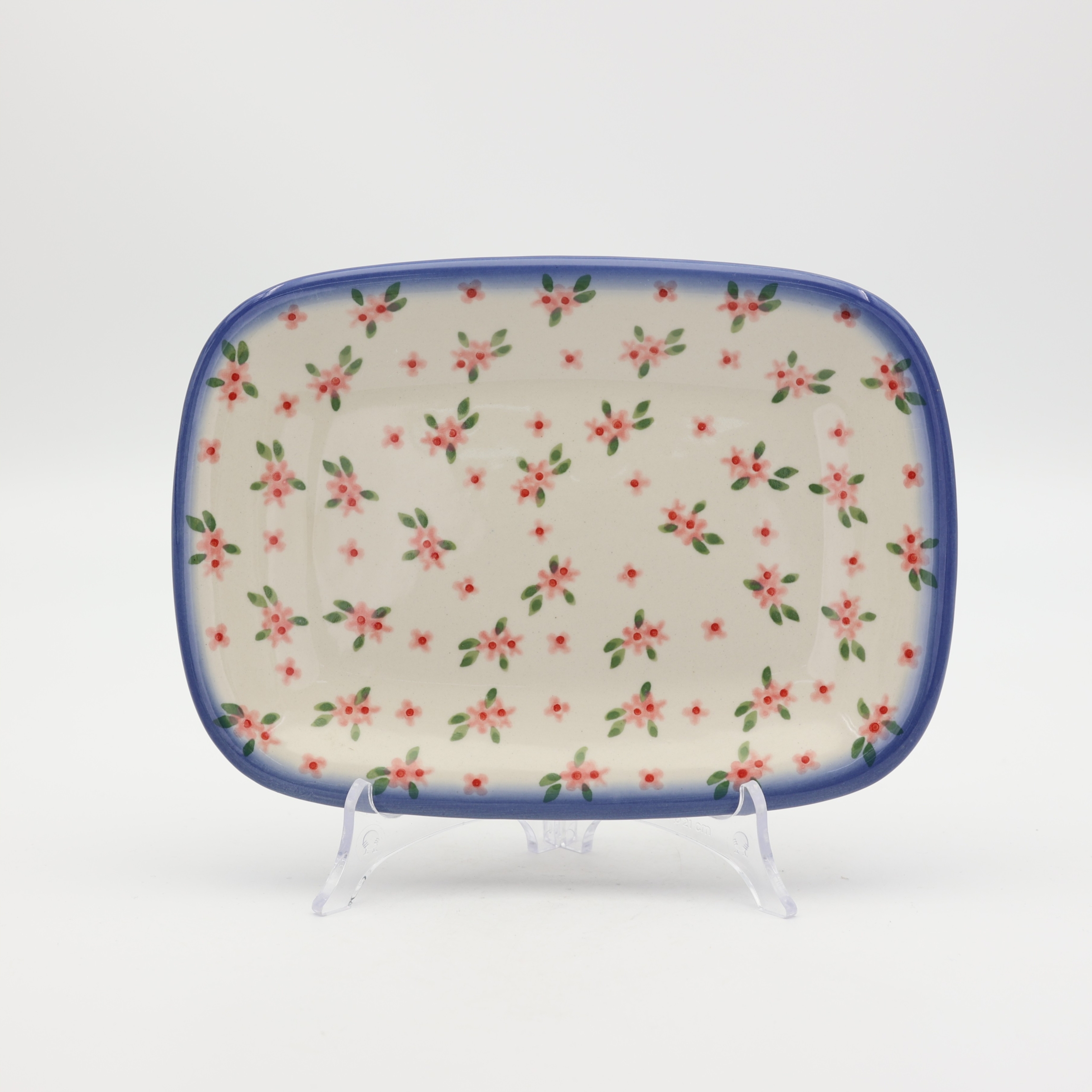 Serving platter DARIA 1 A166 D141 – hand-painted Bolesławiec pottery, elegant and practical for serving main dishes.