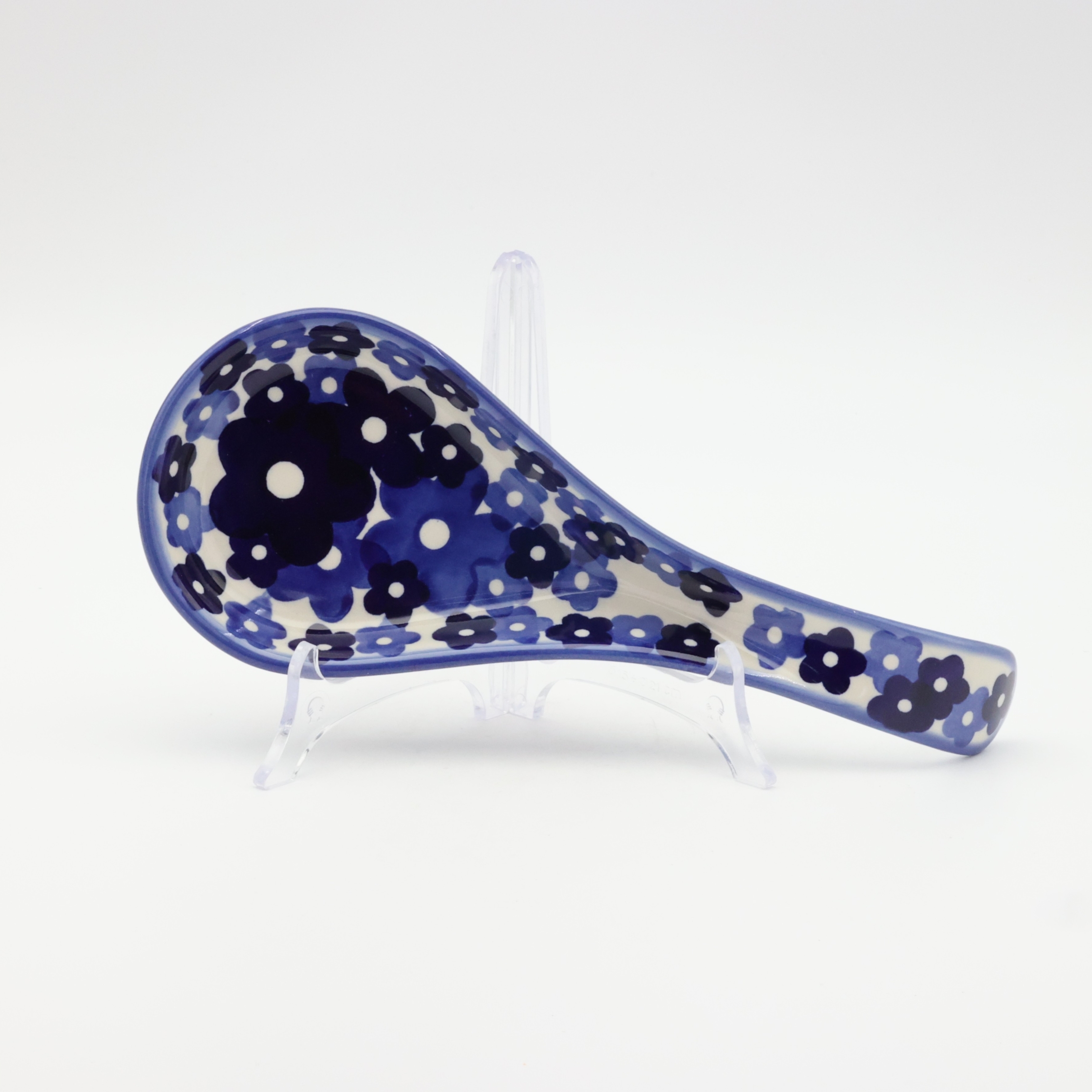 Hand-painted ceramic utensil spoon rest A473 from Bolesławiec.